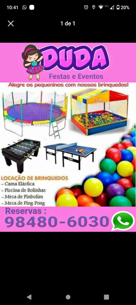 Locação de brinquedos